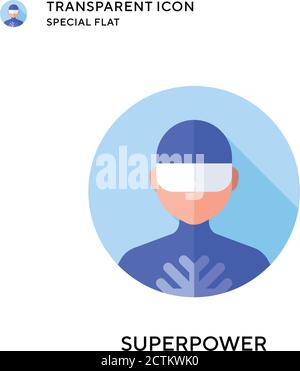 Superpower vector icon. Flat style illustration. EPS 10 vector. Stock Vector