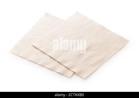 Paper napkins on a white background Stock Photo