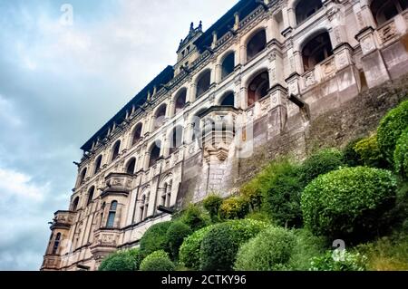 Blois, France - November 02, 2013: Exterior view of the back of Royal Chateau de Blois, located in Loir-et-Cher departement in Loire Valley, France, i Stock Photo