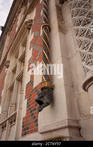 Blois, France - November 02, 2013: Ornamental rainwater gutter drainpipe in the shape of a dragon at the castle of Blois, France. Stock Photo