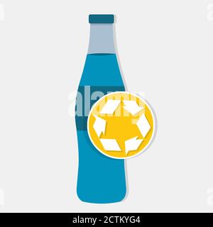 recycle bottle concept vector illustration in flat style Stock Vector