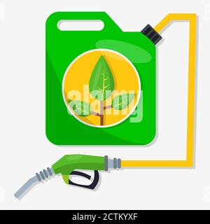 eco fuel concept vector illustration in flat style Stock Vector