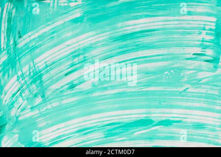 green color watercolor stained painted background texture Stock Photo