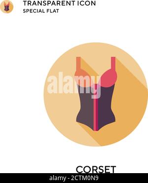 Corset vector icon. Flat style illustration. EPS 10 vector. Stock Vector