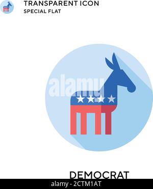 Democrat vector icon. Flat style illustration. EPS 10 vector. Stock Vector