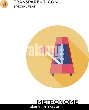 Metronome vector icon. Flat style illustration. EPS 10 vector. Stock Vector