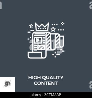 High Quality Content Line Icon Stock Vector