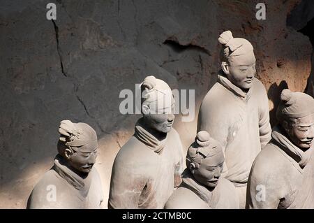Terracotta Army near the city of Xian, China Stock Photo