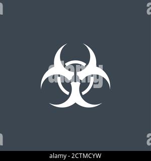 Biological Hazard related vector glyph icon. Stock Vector