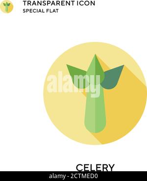 Celery vector icon. Flat style illustration. EPS 10 vector. Stock Vector