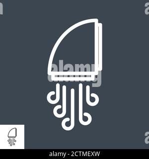 Hand dryer line icon Stock Vector