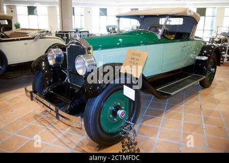 Monaco Prince Rainier III Museum of Automobiles 1926 Packard 326 Six oldtimer car. The Third Series Six was introduced on February 2, 1925. Stock Photo