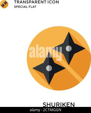 Shuriken vector icon. Flat style illustration. EPS 10 vector. Stock Vector