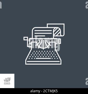 Copywriting Line Icon Stock Vector