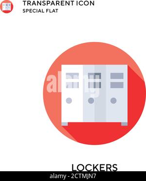 Lockers vector icon. Flat style illustration. EPS 10 vector. Stock Vector