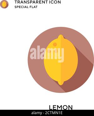 Lemon vector icon. Flat style illustration. EPS 10 vector. Stock Vector