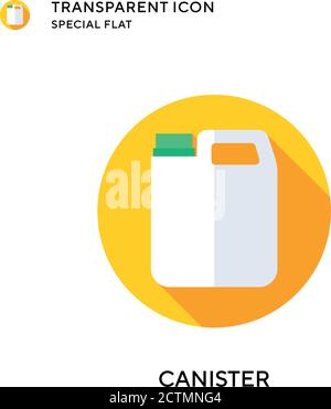 Canister vector icon. Flat style illustration. EPS 10 vector. Stock Vector