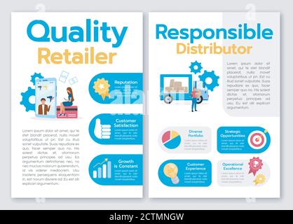 Quality retailer brochure template Stock Vector