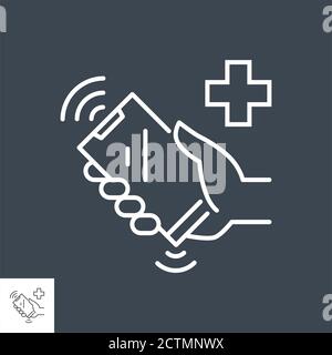 Call Doctor related vector thin line icon. Stock Vector