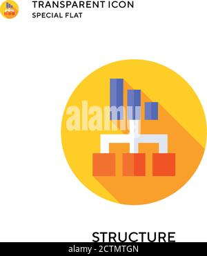 Structure vector icon. Flat style illustration. EPS 10 vector. Stock Vector
