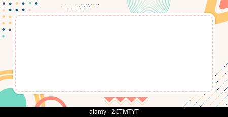 Geometric shape element design halftone style pastel color. vector illustration. Stock Vector