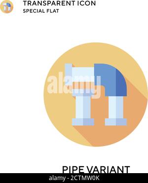 Pipe variant vector icon. Flat style illustration. EPS 10 vector. Stock Vector
