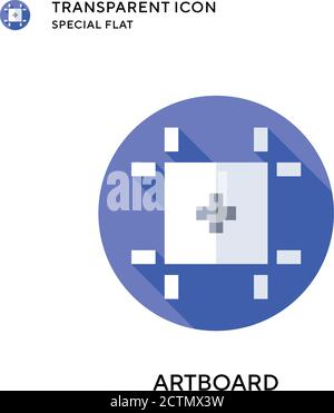 Artboard vector icon. Flat style illustration. EPS 10 vector. Stock Vector