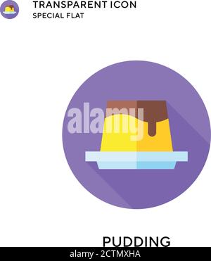 Pudding vector icon. Flat style illustration. EPS 10 vector. Stock Vector