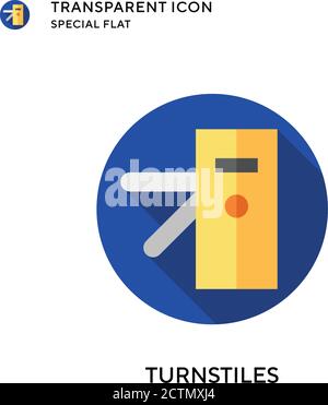 Turnstiles vector icon. Flat style illustration. EPS 10 vector. Stock Vector