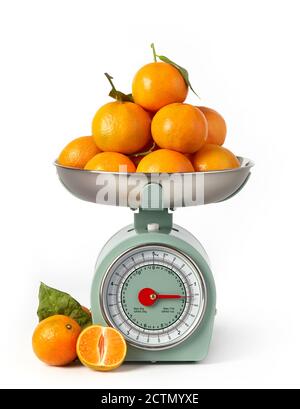Tangerines isolated on white Stock Photo