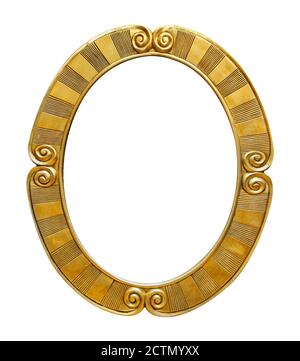 Oval picture frame isolated Stock Photo