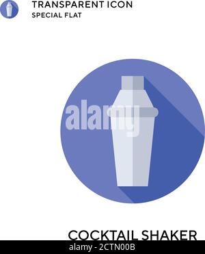 Cocktail shaker vector icon. Flat style illustration. EPS 10 vector. Stock Vector