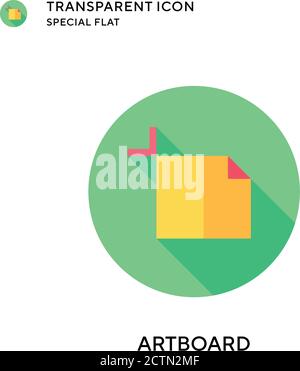 Artboard vector icon. Flat style illustration. EPS 10 vector. Stock Vector