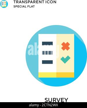 Survey vector icon. Flat style illustration. EPS 10 vector. Stock Vector