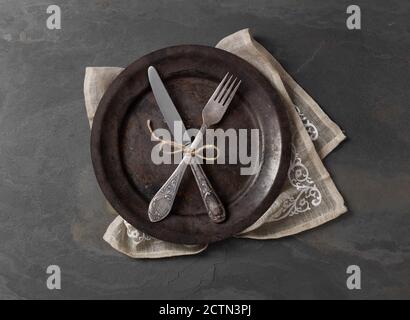 Vintage place setting Stock Photo