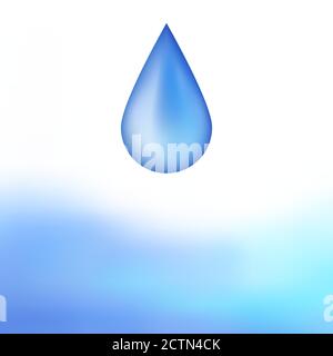 Water drop blue abstract background illustration vector Stock Vector
