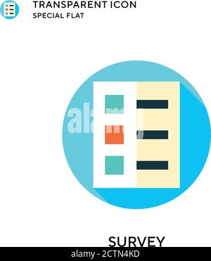 Survey vector icon. Flat style illustration. EPS 10 vector. Stock Vector
