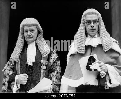 Judges and barristers in London in the 1930's Stock Photo