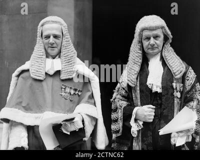 Judges and barristers in London in the 1930's Stock Photo