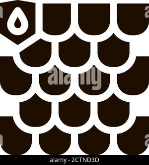 Waterproof Material Roof Vector Icon Stock Vector