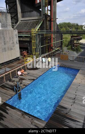 Essen, Zeche Zollverein, Kokerei mit Schwimmbad Stock Photo