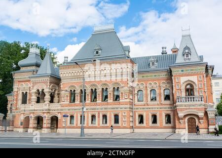 Moscow, Russia – July 3, 2017. Igumnov House in Moscow. Located at 43 Bolshaya Yakimanka Street in the Yakimanka District of Moscow, the historic mans Stock Photo