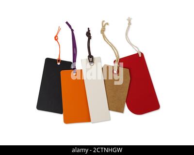 Price tags isolated on white Stock Photo