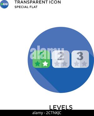 Levels vector icon. Flat style illustration. EPS 10 vector. Stock Vector