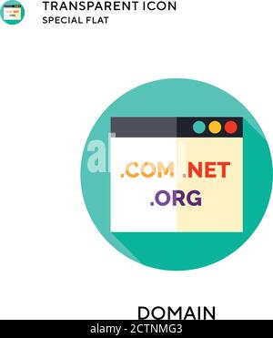 Domain vector icon. Flat style illustration. EPS 10 vector. Stock Vector