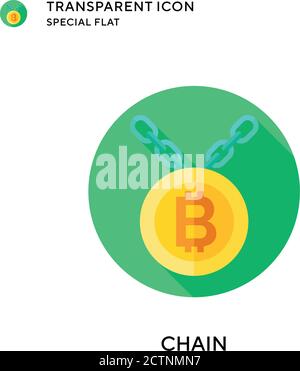 Chain vector icon. Flat style illustration. EPS 10 vector. Stock Vector