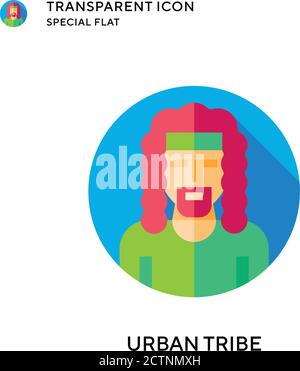 Urban tribe vector icon. Flat style illustration. EPS 10 vector. Stock Vector