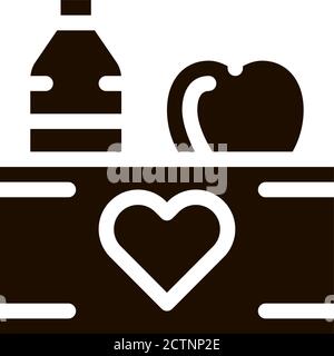 Volunteers Support Food Box Vector Icon Stock Vector