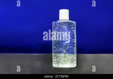 Download Blue Shower Gel In Plastic Transparent Container Isolated On White Background Stock Photo Alamy PSD Mockup Templates