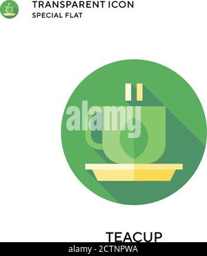 Teacup vector icon. Flat style illustration. EPS 10 vector. Stock Vector